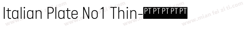 Italian Plate No1 Thin字体转换